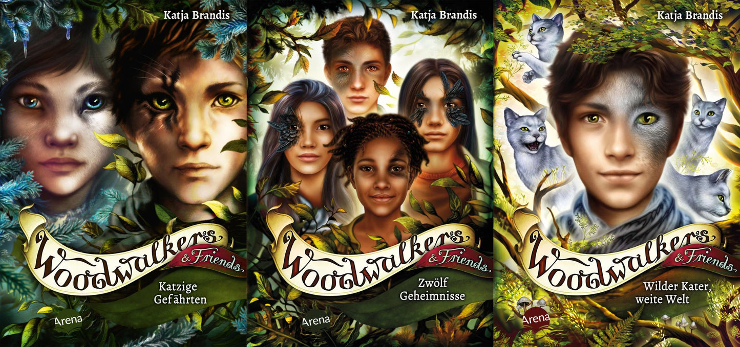 Woodwalkers & Friends Band 1-3 plus 1 exklusives Postkartenset