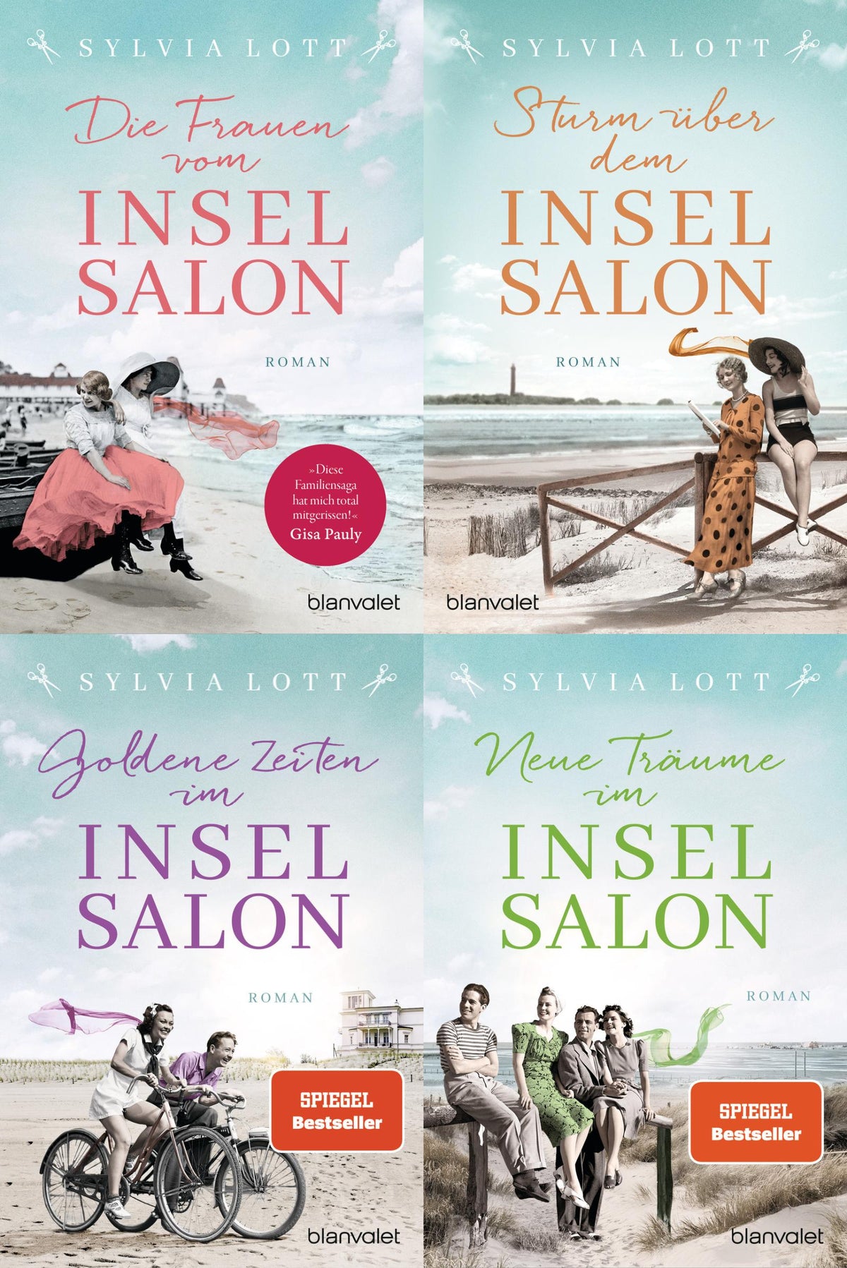 Die Norderney-Saga Band 1-4 plus 1 exklusives Postkartenset
