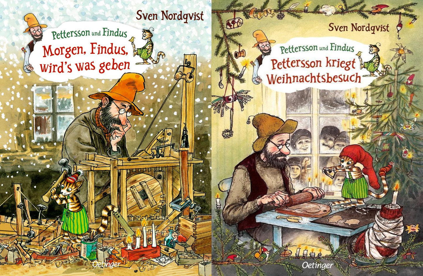 Pettersson und Findus: 2 Weihnachtsgeschichten im Set + 1 exklusives Postkartenset