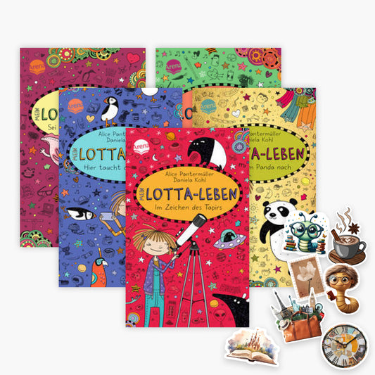 Mein Lotta-Leben Band 18-22 im Set plus 1 exklusives Stickerset