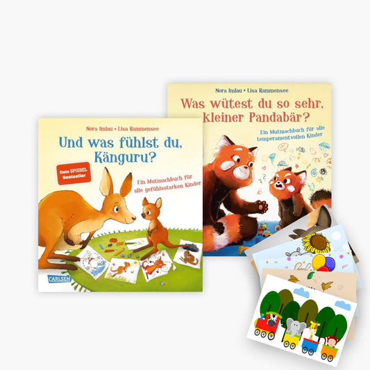 Und was fühlst du, Känguru? + Was wütest du so sehr, kleiner Pandabär plus 1 exklusives Postkartenset