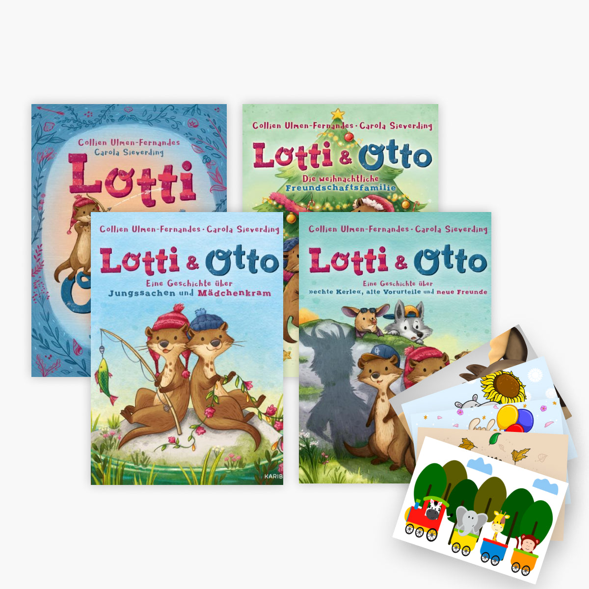 Lotti und Otto Band 1-4 plus 1 exklusives Postkartenset