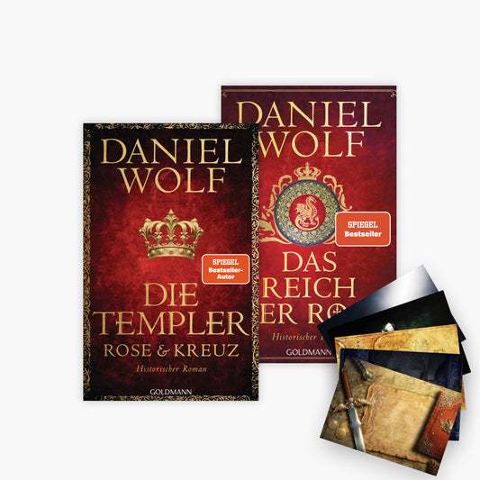 Die Templer - Rose und Kreuz + Das Reich der Rose plus 1 exklusives Postkartenset