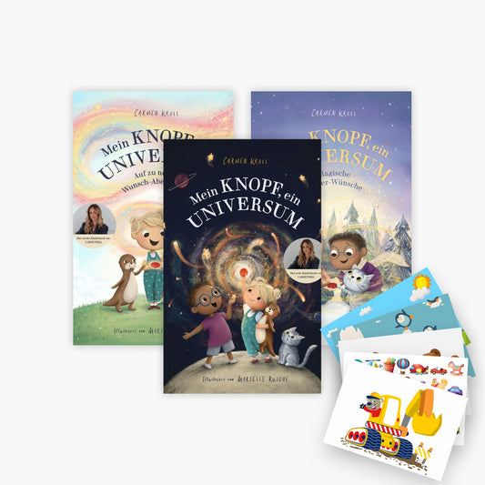 Das Mein Knopf, ein Universum - Buchset 3 Bände plus 1 exklusives Postkartenset