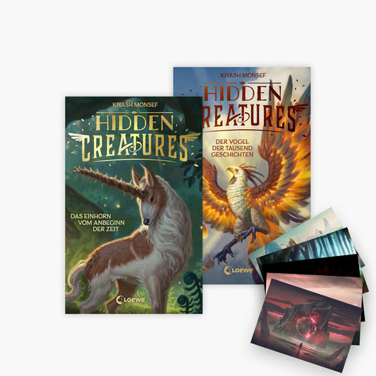 Die Hidden Creatures-Reihe Band 1+2 plus 1 exklusives Postkartenset