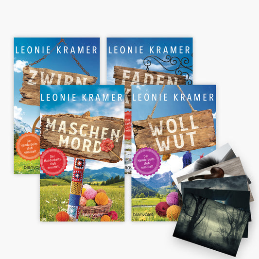Ein Fall für den Madlfinger Handarbeitsclub Band 1-4 plus 1 exklusives Postkartenset