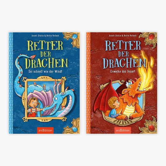 Die Retter der Drachen-Reihe Band 1+2 plus 1 exklusives Postkartenset