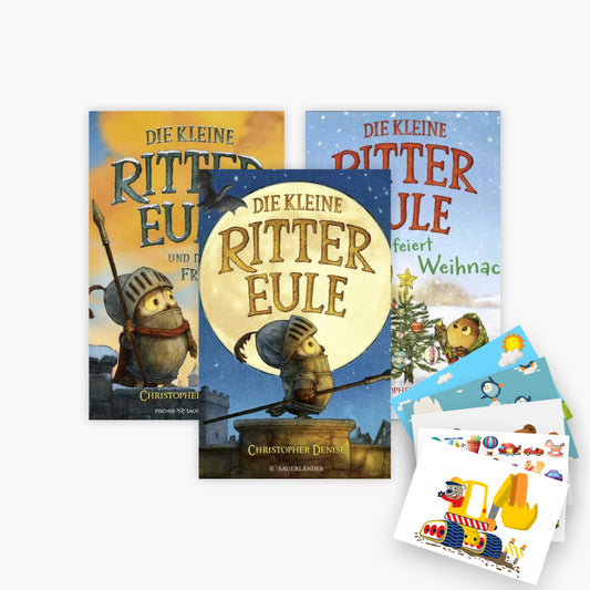 Die kleine Rittereule Band 1-3 plus 1 exklusives Postkartenset