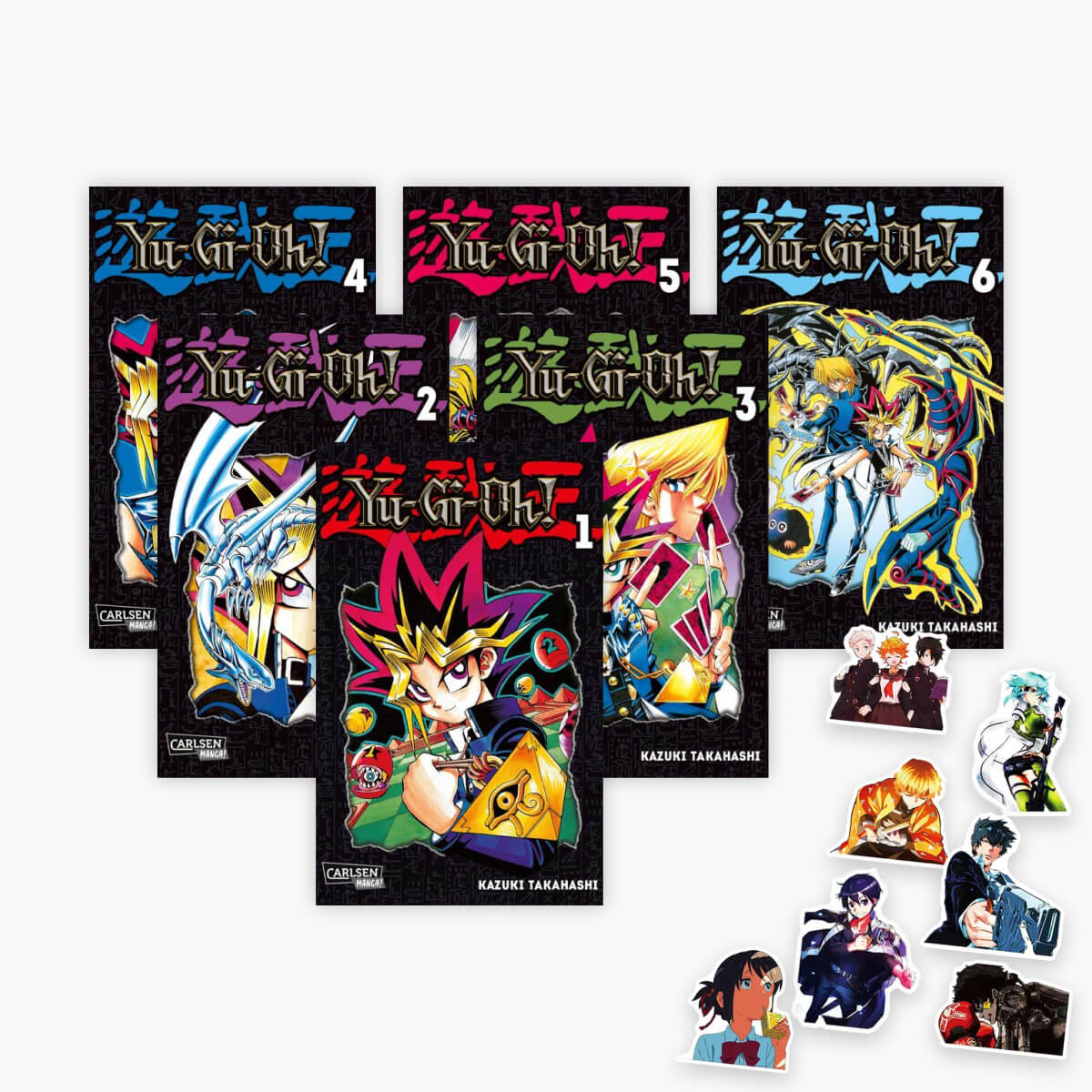 Yu-Gi-Oh! Massiv Band 1-6 plus 1 exklusives Stickerset