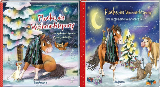 Das Flocke das Weihnachtspony-Set: Der geheimnisvolle Wunschzettel + Der rätselhafte Weihnachtsdieb plus + 1 exklusives Postkartenset