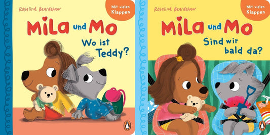 Das Mila und Mo-Set: Wo ist Teddy? + Sind wir bald da? + 1 exklusives Postkartenset
