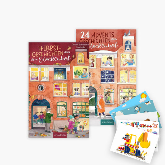 Herbstgeschichten + 24 Adventsgeschichte aus dem Glockenhof + 1 exklusives Postkartenset