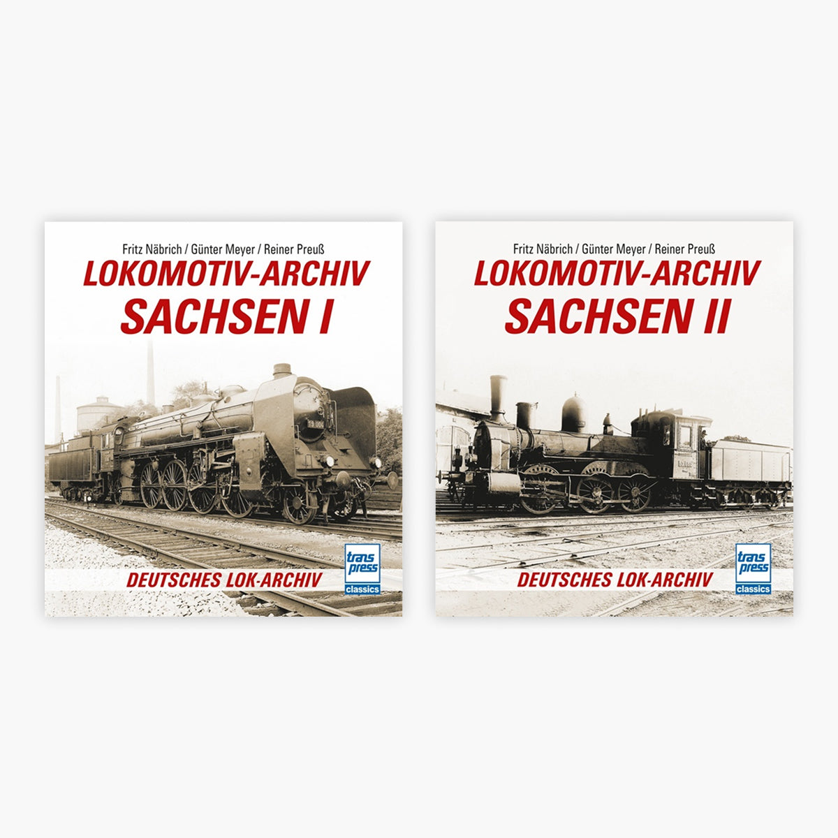 Lokomotiv-Archiv Sachsen Band 1+2 plus 1 exklusives Postkartenset