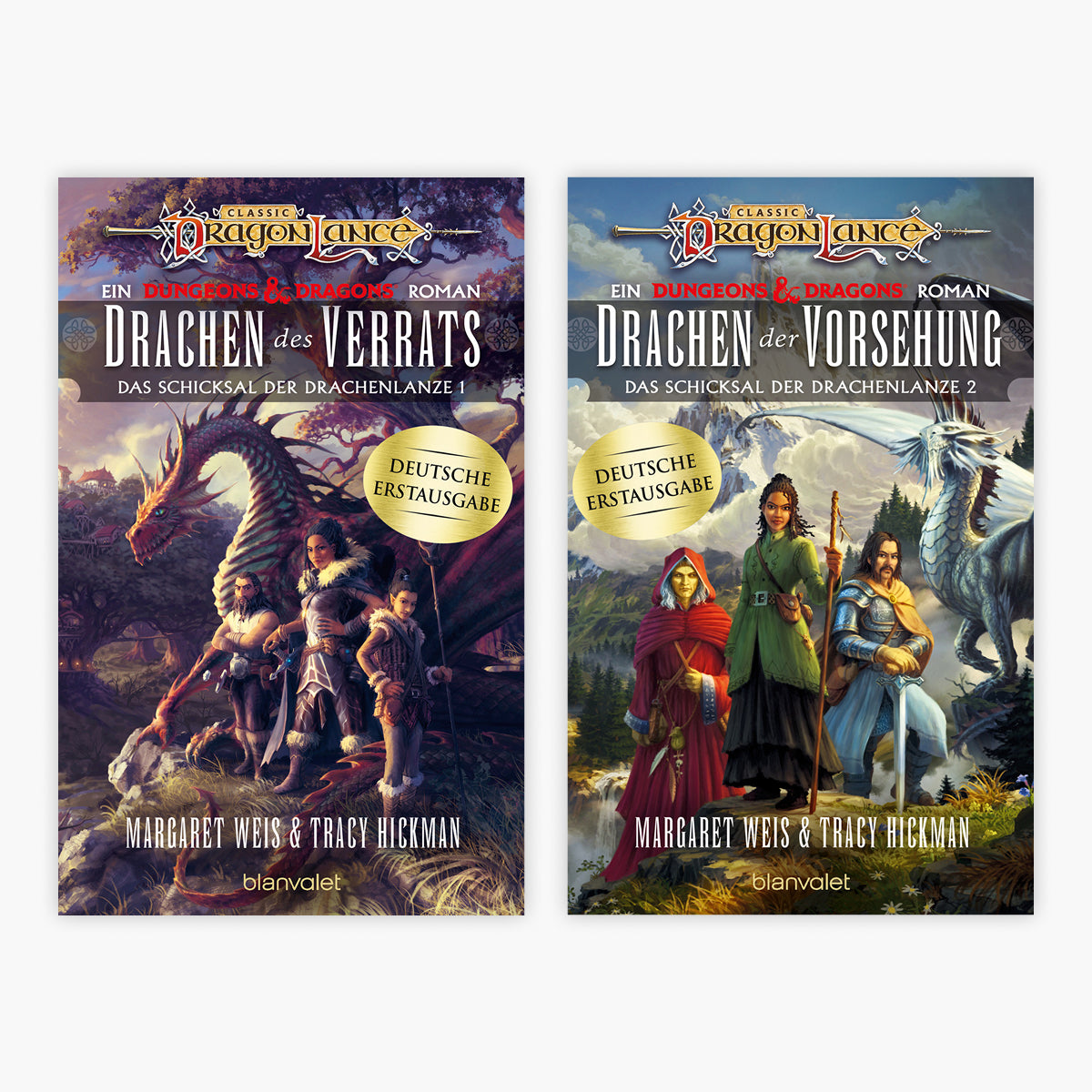 Das Schicksal der Drachenlanze Band 1+2 plus 1 exklusives Postkartenset