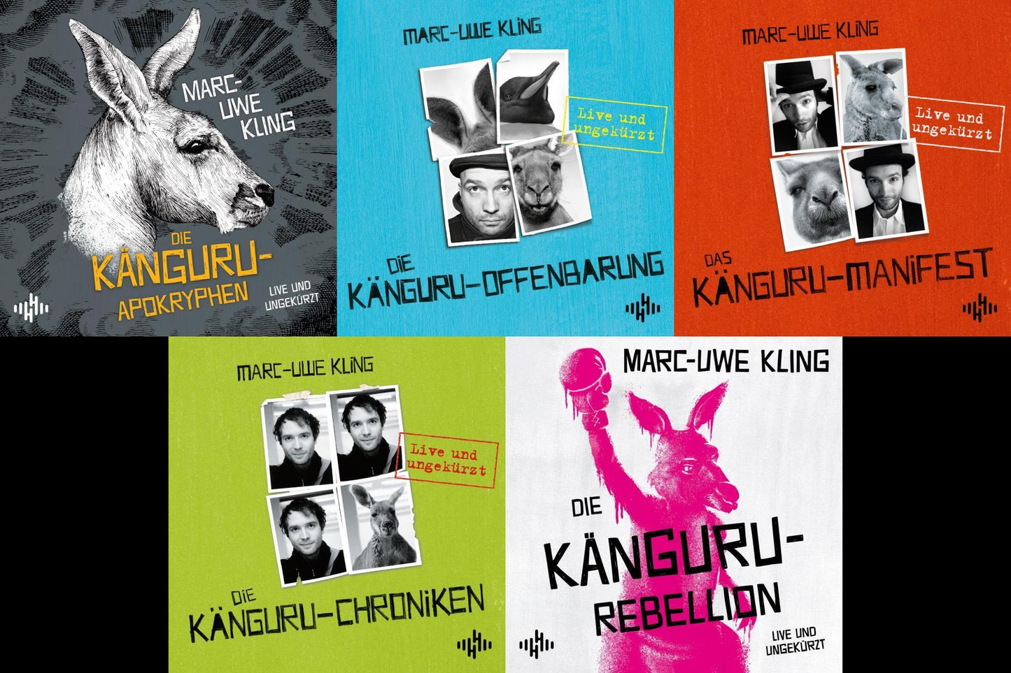 Die Känguru-Werke von Marc-Uwe Kling als Hörbuch-Set + 1 exklusives Postkartenset