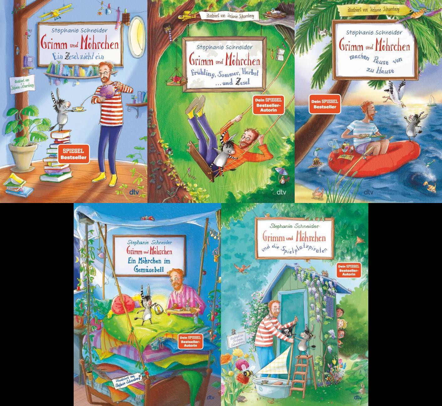 Grimm und Möhrchen: 5 Vorlesebücher im Set + 1 exklusives Postkartenset