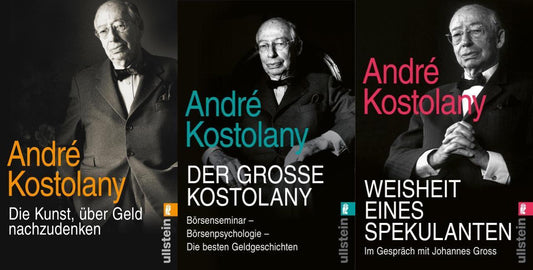 Die Kunst, über Geld nachzudenken + Der große Kostolany + Weisheit eines Spekulanten + 1 exklusives Postkartenset