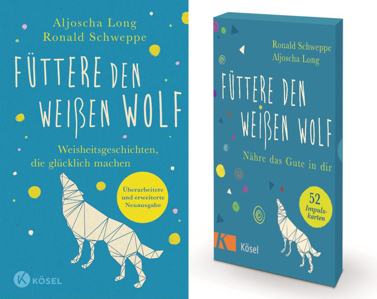 Füttere den weißen Wolf Buch + Impulskarten + 1 exklusives Postkartenset