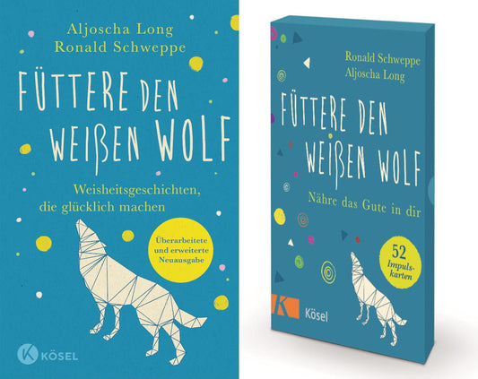 Füttere den weißen Wolf Buch + Impulskarten + 1 exklusives Postkartenset