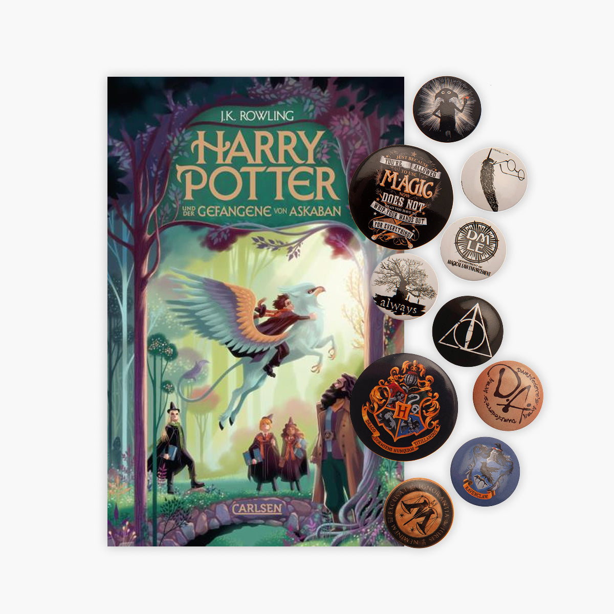 Der Gefangene von Askaban in der Neuausgabe + 1 original Harry Potter Button