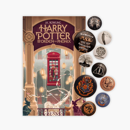 Der Orden des Phönix in der Neuausgabe + 1 original Harry Potter Button
