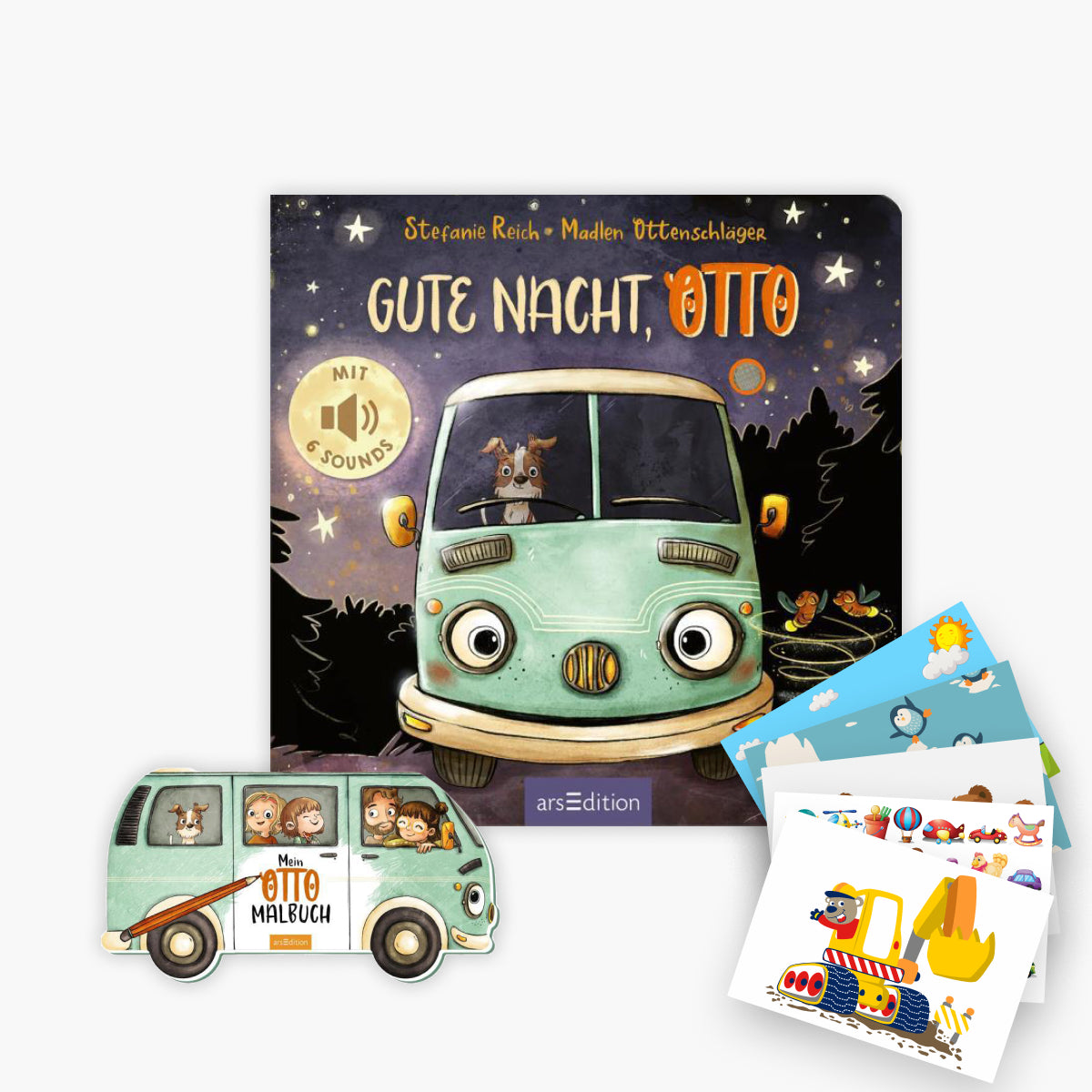 Das OTTO Kinderbuch-Set Gutenachtgeschichten + Malbuch plus 1 exklusives Postkartenset