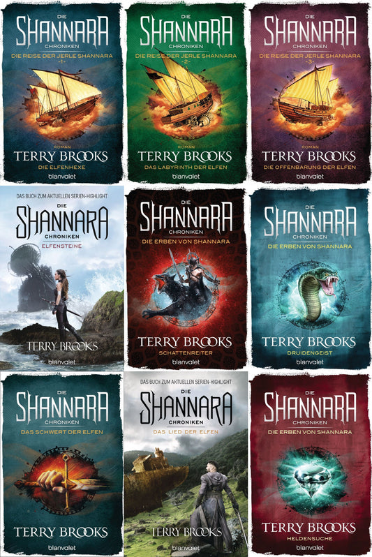 Konvolut Shannara-Chroniken in 9 Bänden plus 1 exklusives Postkartenset