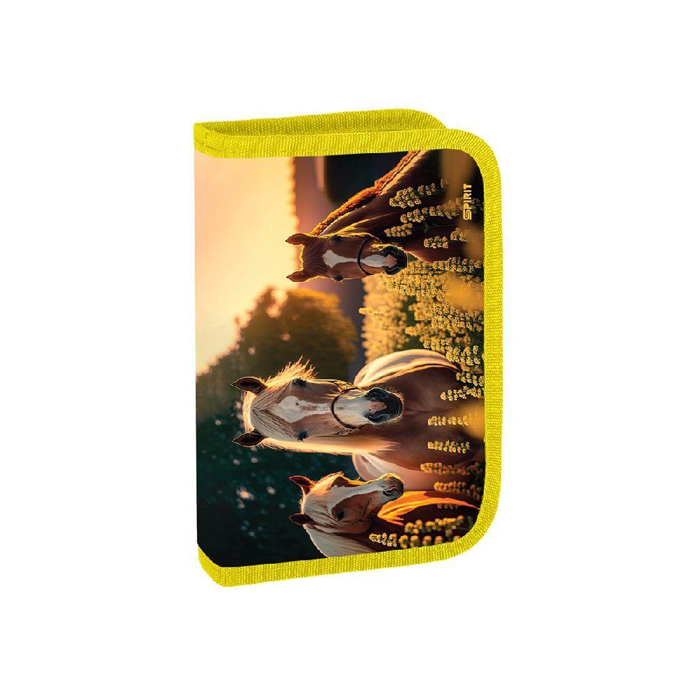 Schüleretui \"Horses\" 1Zip 50-tlg.