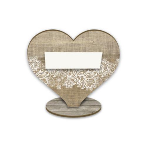 familiawedding 25 Tischkarten zur Hochzeit \"Ja ich Will\" Herz-Design