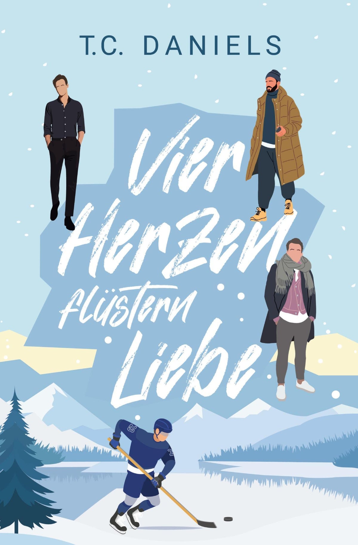 Vier Herzen flüstern Liebe