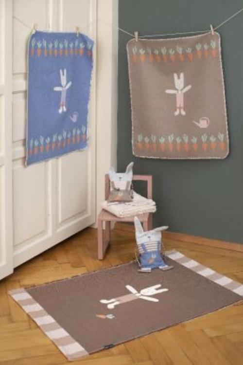 Fussenegger Teppich \"Hase\" small, mit Saum braun