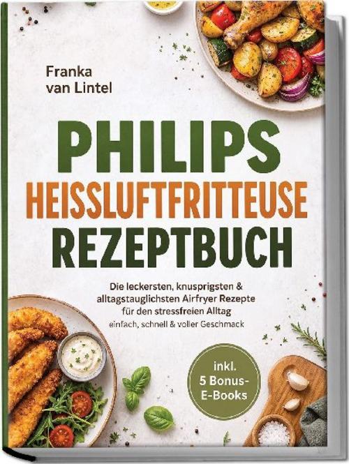 Philips Heißluftfritteuse Rezeptbuch: Die leckersten, knusprigsten & alltagstauglichsten Airfryer Rezepte für den stressfreien Alltag - einfach, schnell & voller Geschmack - inkl. 5 Bonus-E-Books