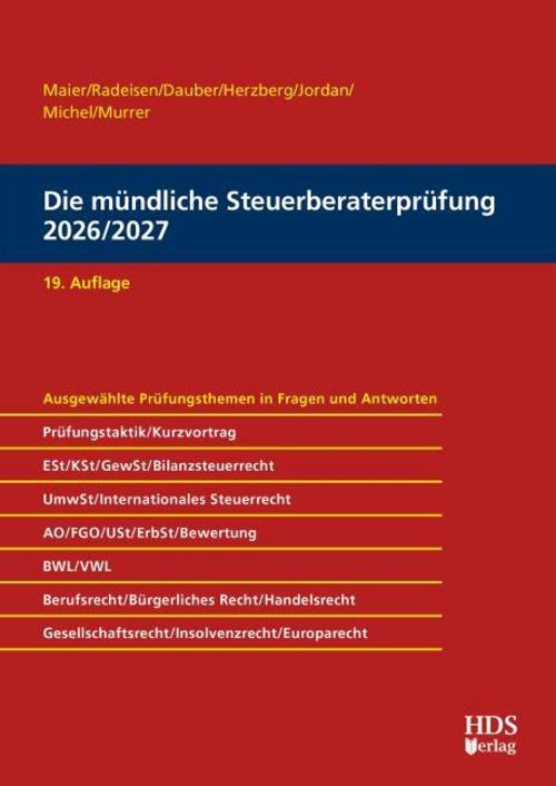 Die mündliche Steuerberaterprüfung 2026/2027