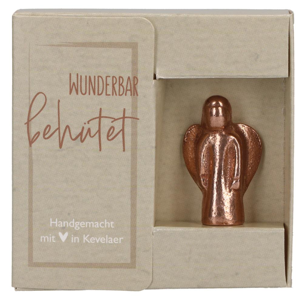 Engelfigur aus Bronze - Wunderbar behütet