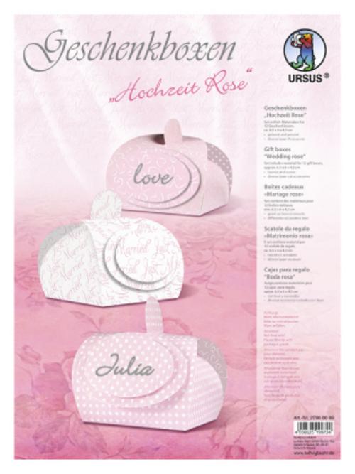 URSUS Geschenkboxen \"Hochzeit Rose\"