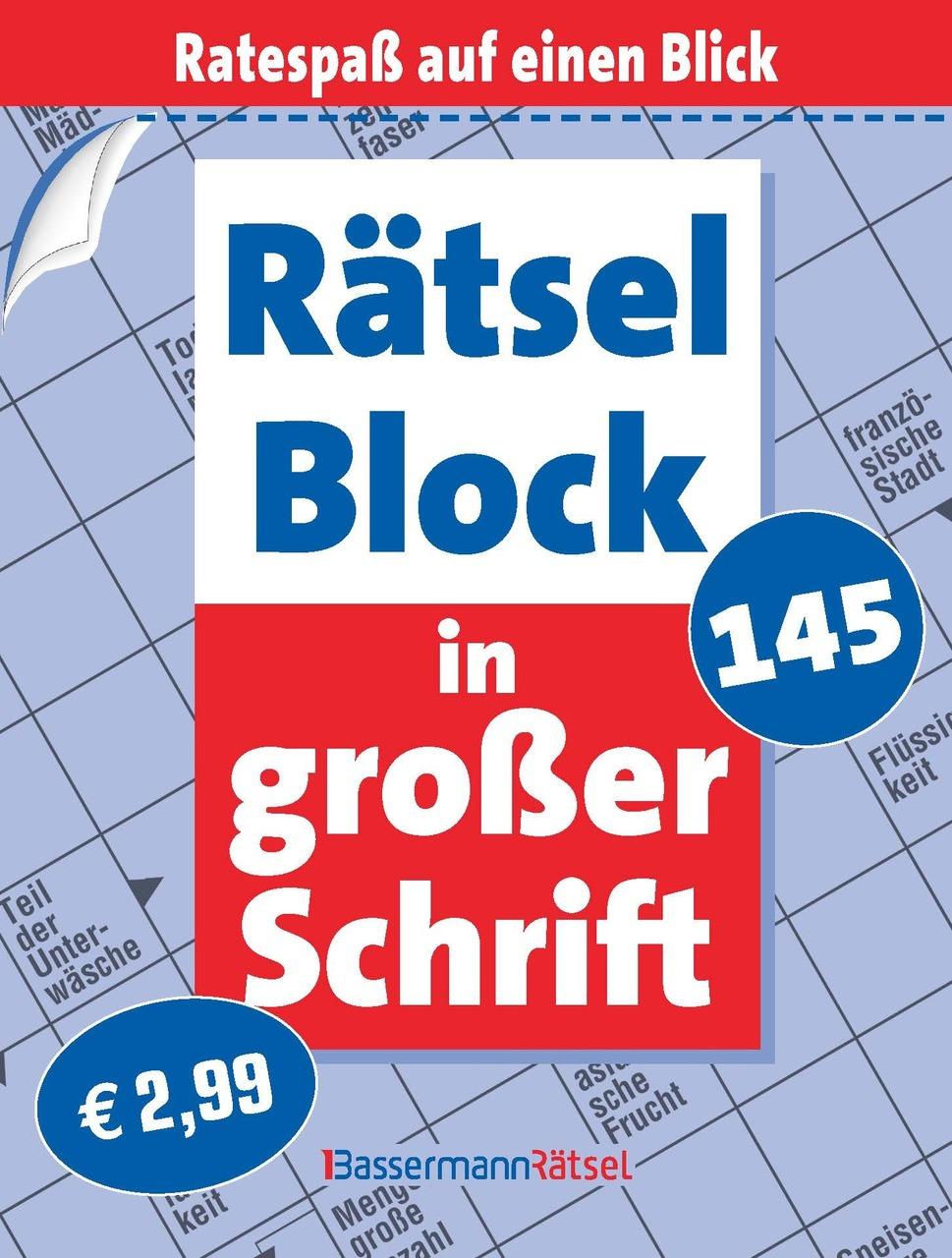 Rätselblock in großer Schrift 145 (5 Exemplare à 2,99 EUR)