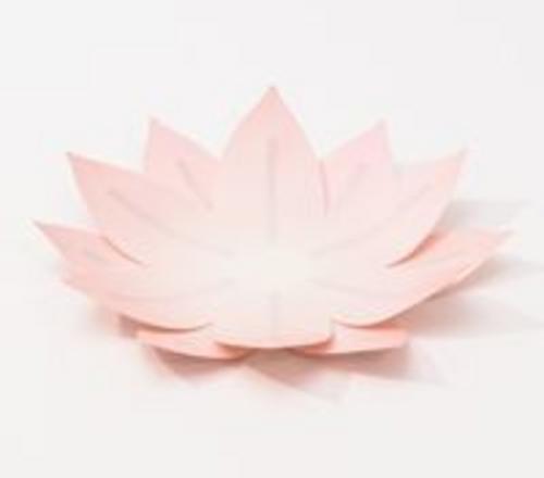 Flexible Hanji-Papierschale Wasserlilie Blassrosa
