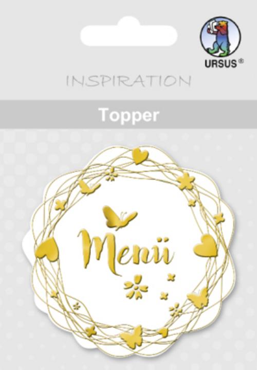 URSUS 8 Topper \"Menü\", weiß/gold