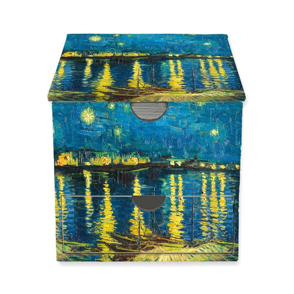 Memo Cube: Vincent van Gogh, Sternennacht über der Rhone