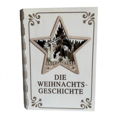 Deko-Buch mit 9 LED und Timer, Batterien 2xAAA nic