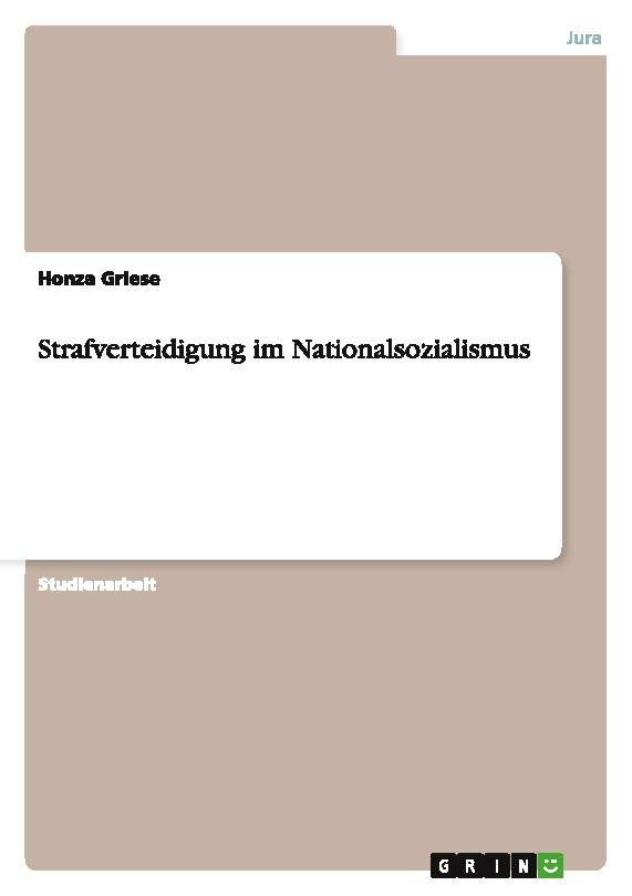 Strafverteidigung im Nationalsozialismus