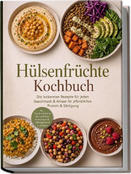 Hülsenfrüchte Kochbuch: Die leckersten Rezepte für jeden Geschmack & Anlass - für pflanzliches Protein & Sättigung - inkl. Dips & Aufstriche, Currys & Dals, Fermentiert & Selbstgemacht und Süßes