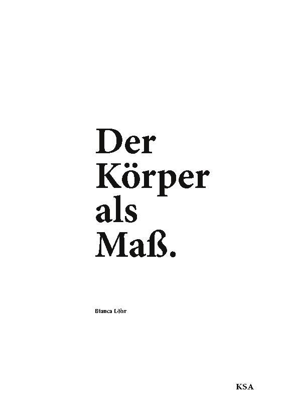 Der Körper als Maß