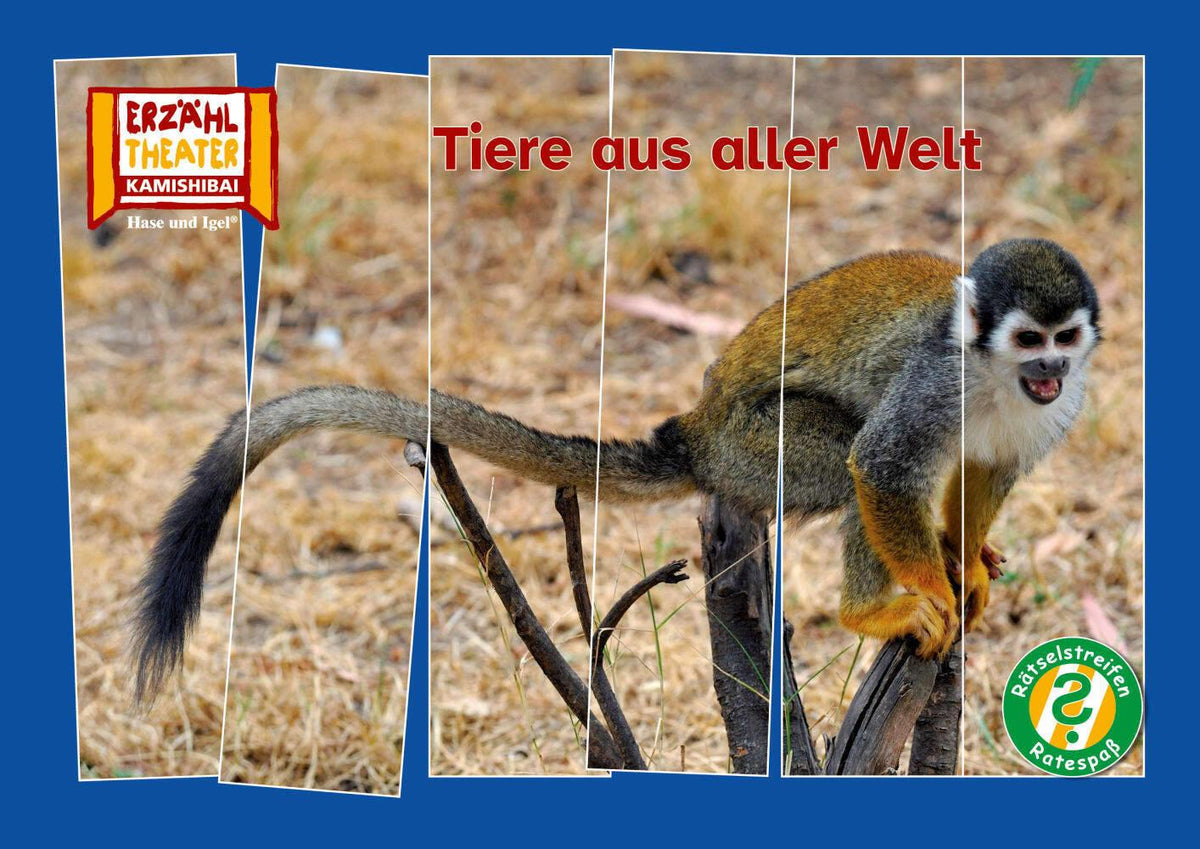 Rätselstreifen Ratespaß: Tiere aus aller Welt / Kamishibai Bildkarten