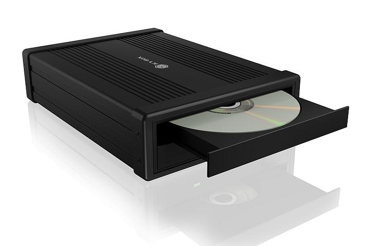 RAIDSONIC Gehäuse für 1x 5,25\" SATA DVD/Blue-Ray Laufwerk, schwarz