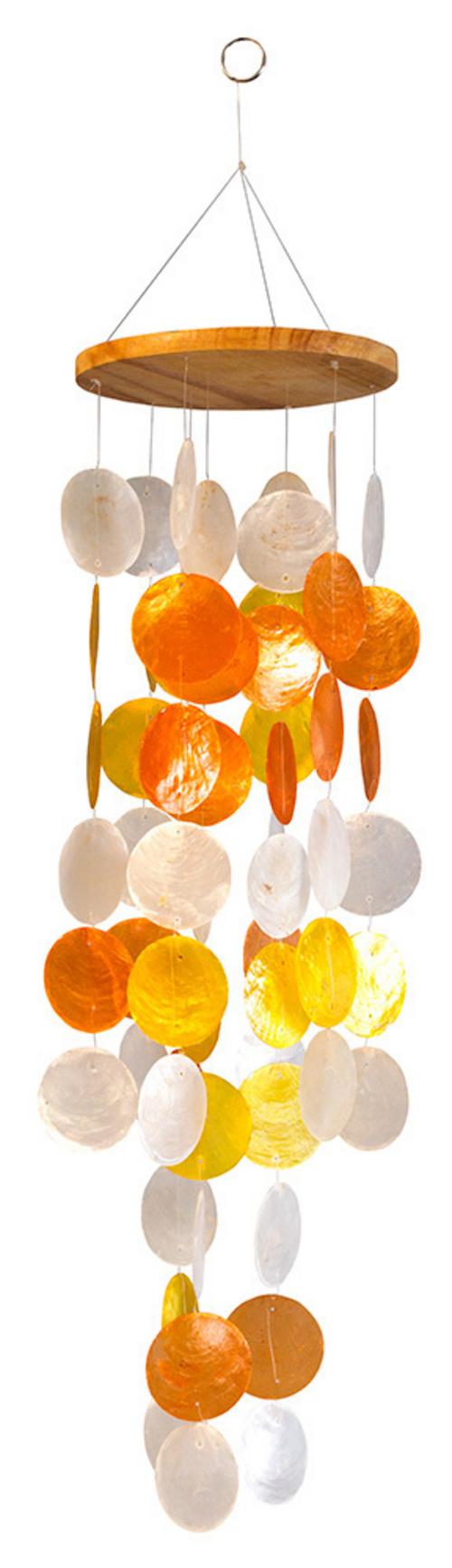 Muschelmobile \"weiß-gelb-orange\"