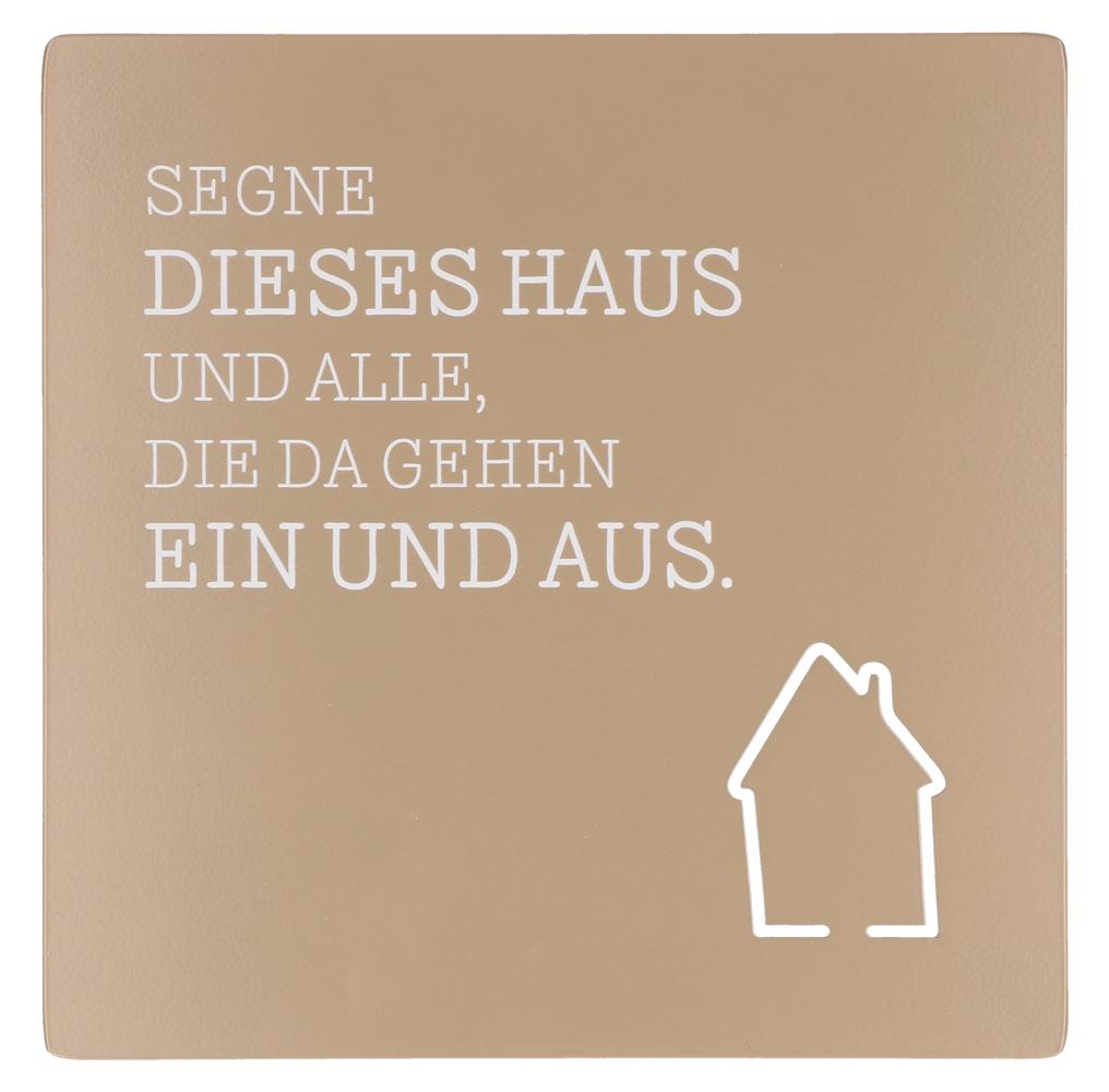 Edelstahltafel - Haussegen