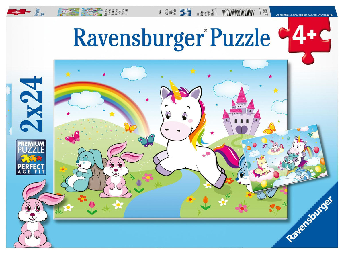 Kinderpuzzle 2x24 Teile - Märchenhaftes Einhorn