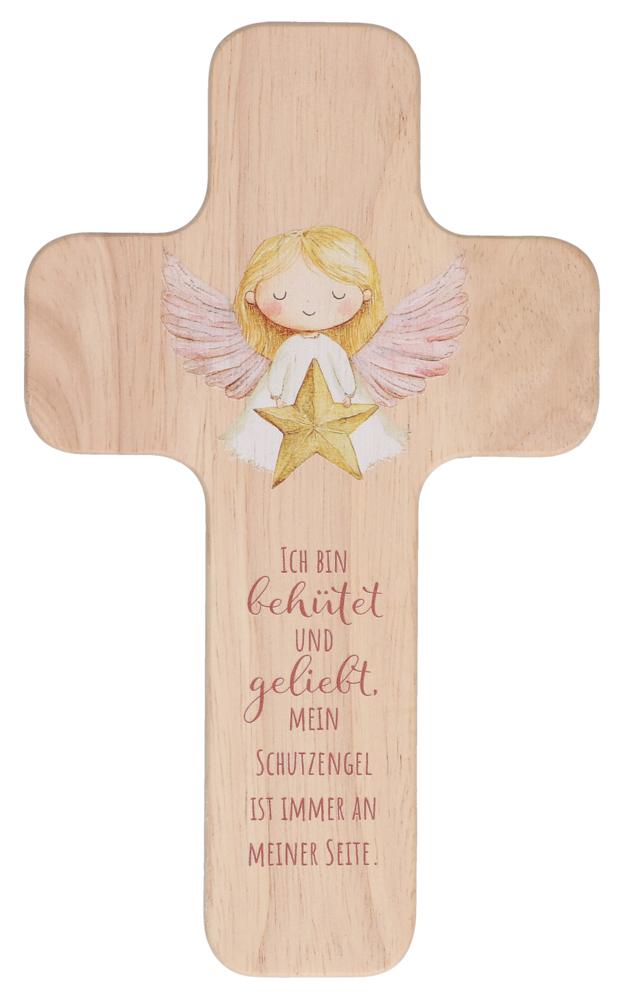 Kinderholzkreuz - Schutzengel