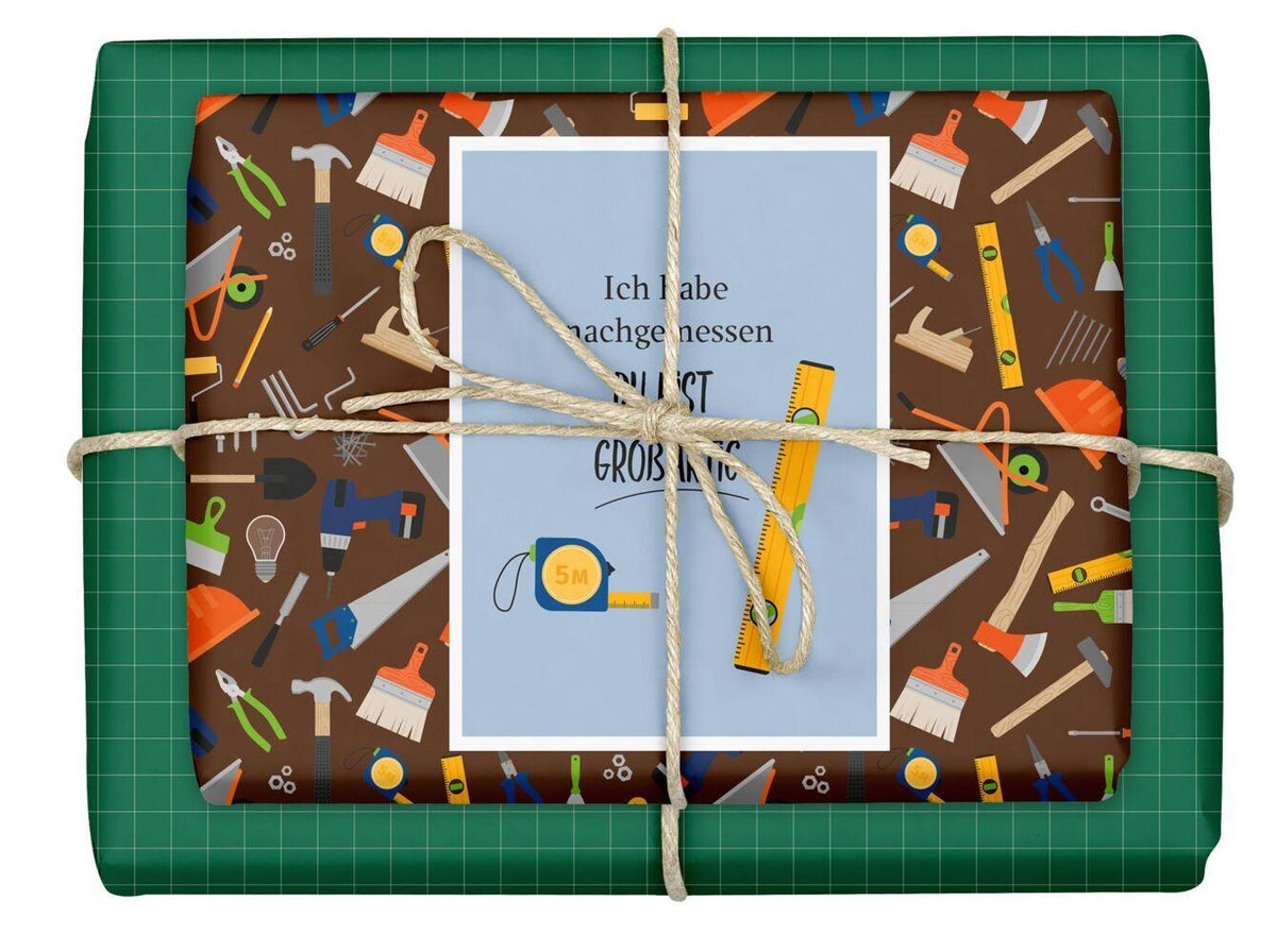 Geschenkpapier-Set: Werkzeuge, Handwerker (für Männer)